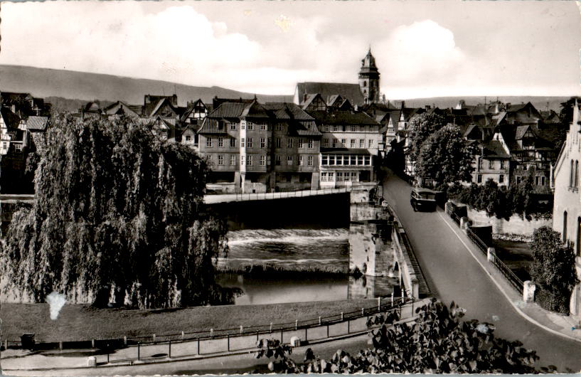 hann. münden, werrabrücke mit eingang zur stadt