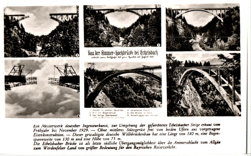 bau der ammer hochbrücke bei echelsbach