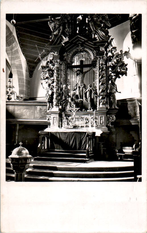 zirndorf, evang. stadtpfarrkirche - altar