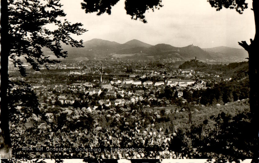 blick auf godesberg, godesburg und siebengebirge