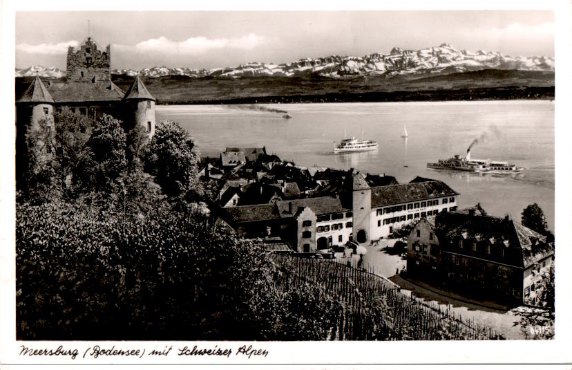 meersburg mit schweizer alpen