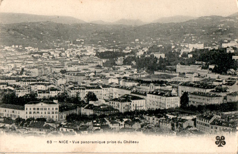 nice, vue panoramique prise du chateau