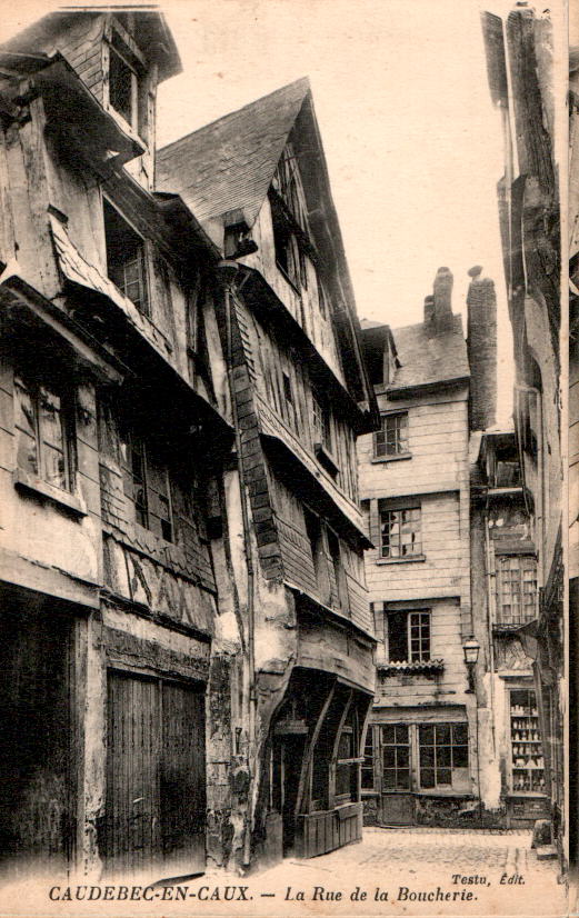 caudebec-en-caux, la rue de la boucherie