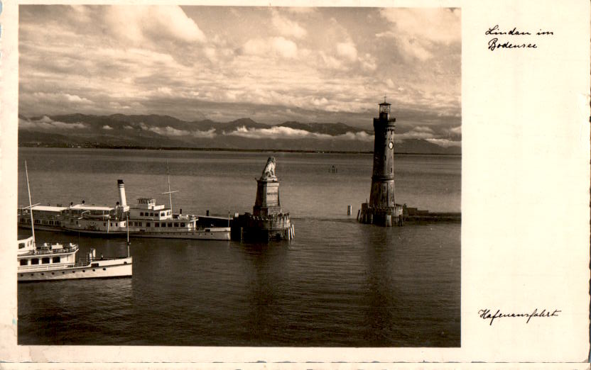 lindau im bodensee, hafenausfahrt, 1939