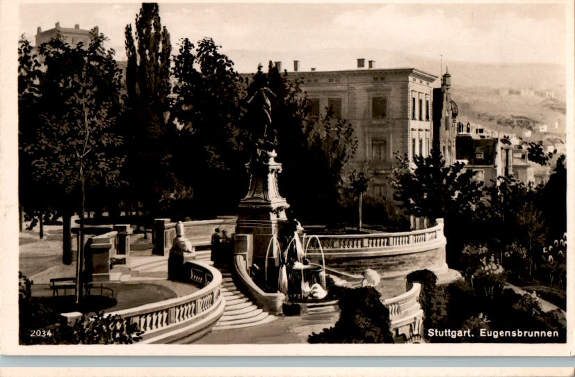 stuttgart, eugensbrunnen, 1936