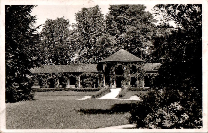 kurhaus bad boll, park, 1940