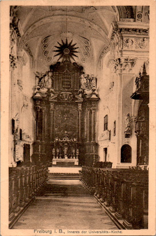 freiburg im brsg., inneres der universitätskirche