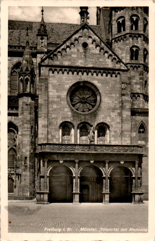 freiburg i. br. münster südportal mit madonna, 1941