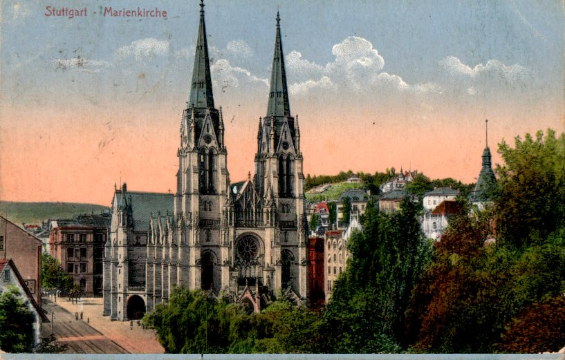 stuttgart, marienkirche, 1916