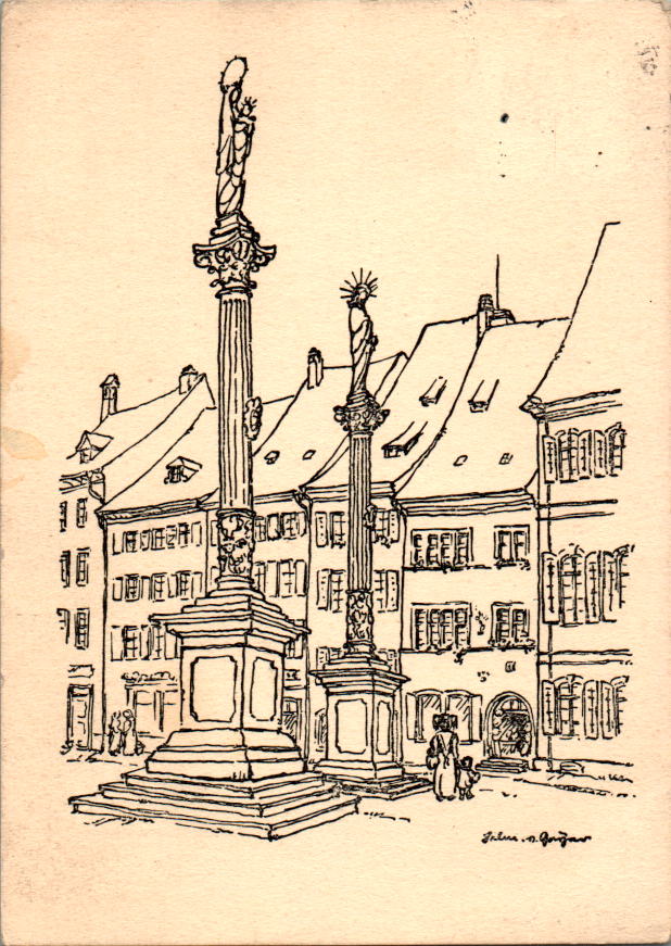 freiburg i.b., am münsterplatz, h. v. geyer