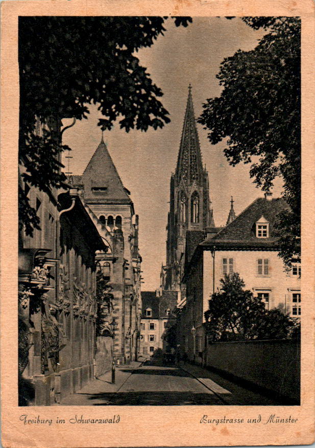 freiburg im schwarzwald, burgstrasse und münster