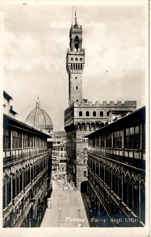 firenze, portici degli uffizi