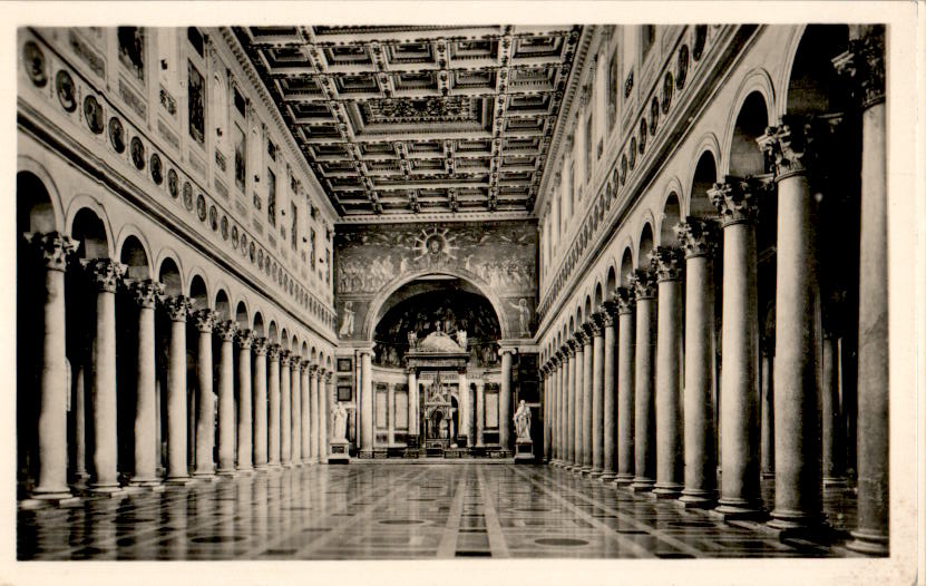 roma, basilica di s. paolo interno