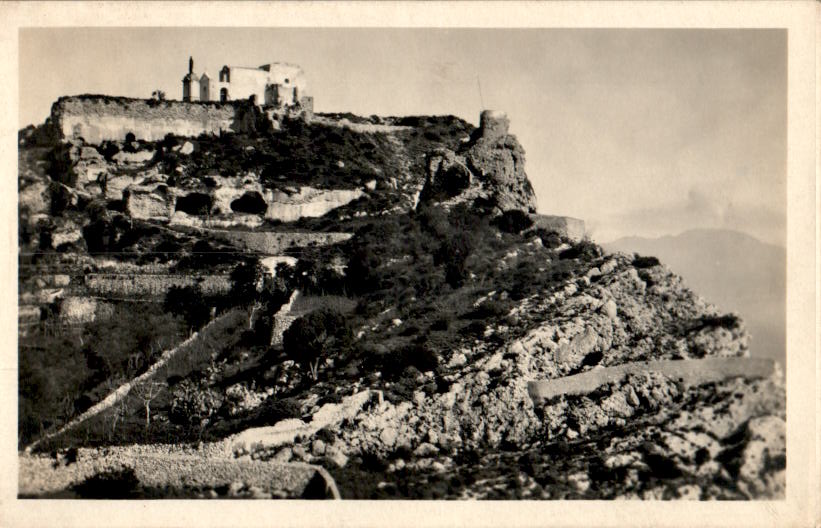 capri, villa tiberio con vesuvio