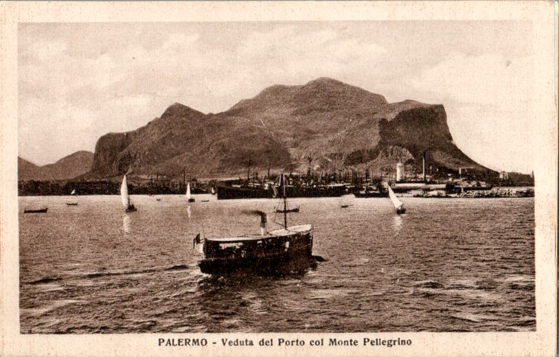 palermo, porto col monte pellegrino