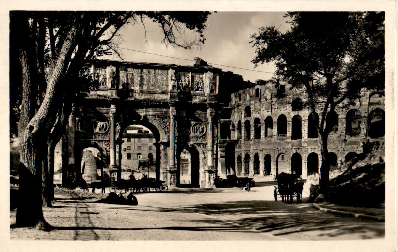 roma, arco di constantino e colosseo