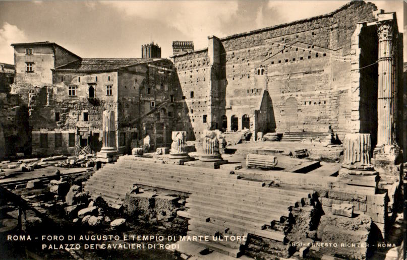 roma, foro fi augusto e tempio di marze