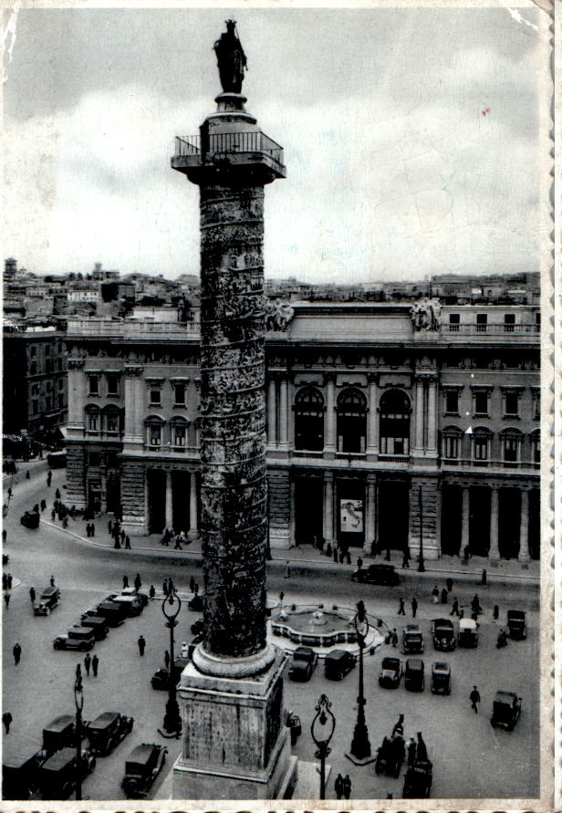 roma, piazza colonna, 1938