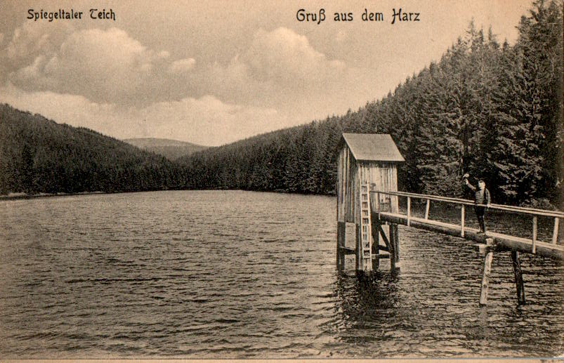 spiegeltaler teich, gruß aus dem harz