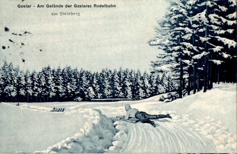 goslar, am gelände der goslarer rodelbahn, 1916