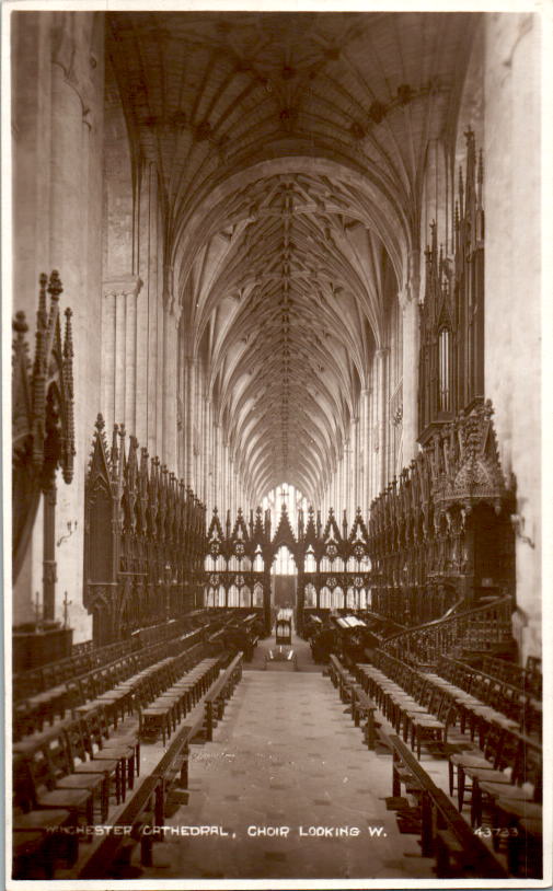 winchester cathedral, choir looking west