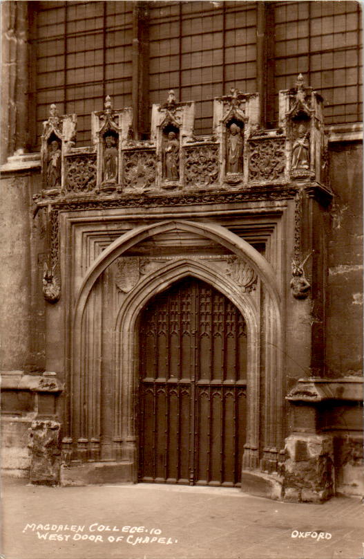 magdalen college, westdoor of chapel