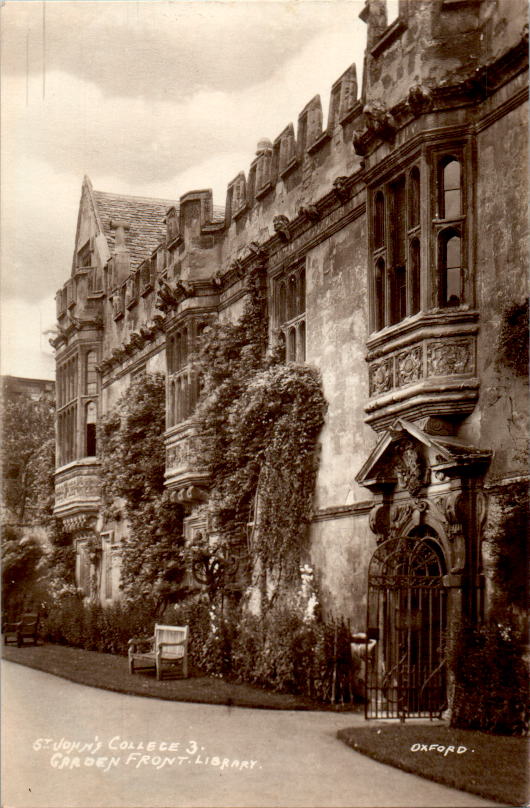 st. john's college, garden front, library