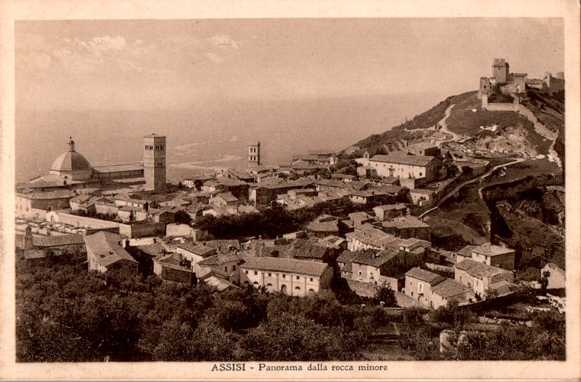 assisi, panorama dalla rocca minore