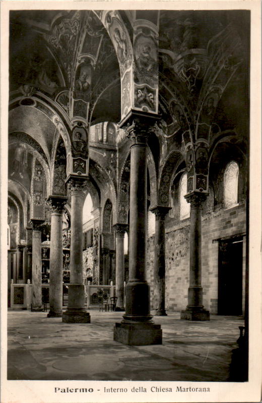 palermo, interno della chiesa martorana