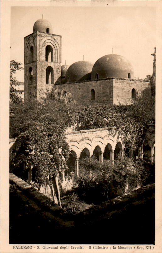 palermo, s. giovanni degli eremiti, il chiostro e la moschea