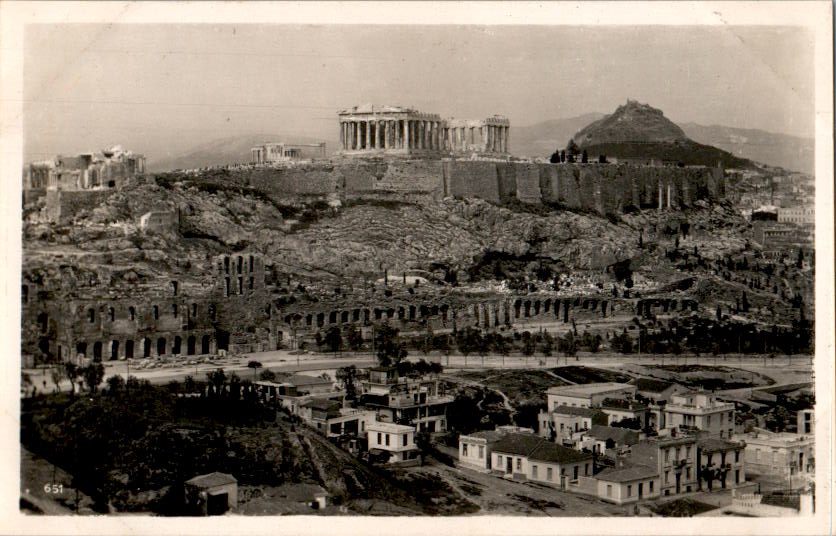 athen, akropolis mit lykabettos