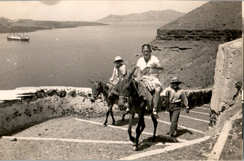 altes foto, eselritt in griechenland?