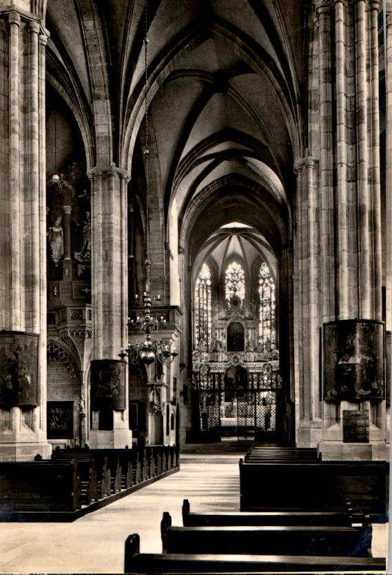 1934, erfurt, dom, blick in den chor