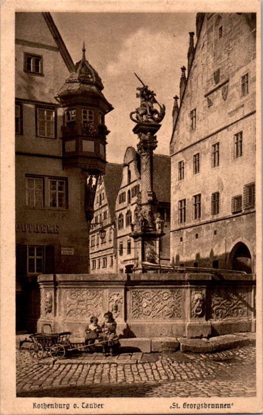 rothenburg o. tauber, st. georgsbrunnen