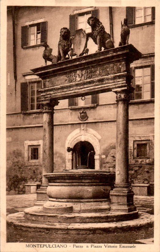 montepulciano, pozzo piazza vittorio emanuele