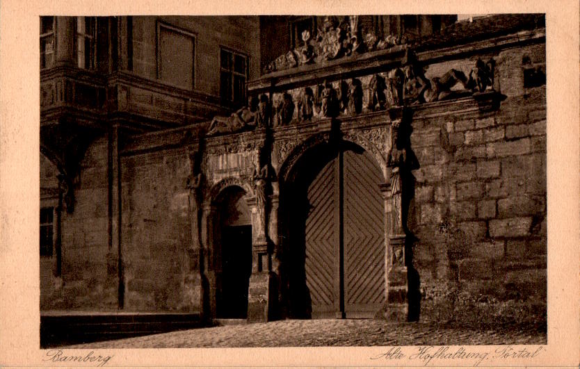 bamberg, alte hofhaltung, portal