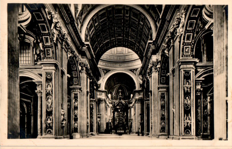 roma, basilica di s. pietro, interno