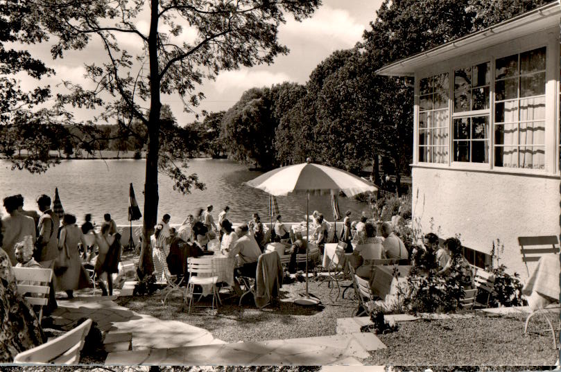 bad wörishofen, waldsee-strandcafé, 1958