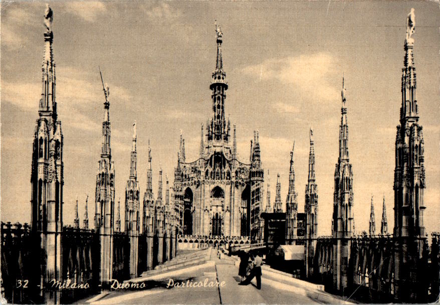 milano, il duomo, particolare, 1962