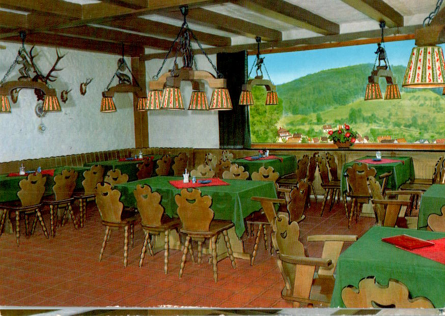 restaurant "st. hubertus", hüttenbach, 1972