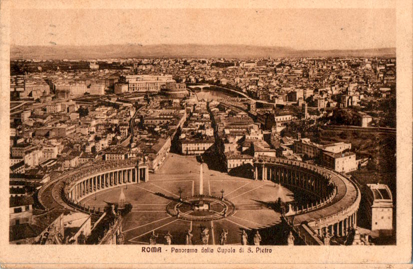 roma, panorama dalla cupola di s. pietro