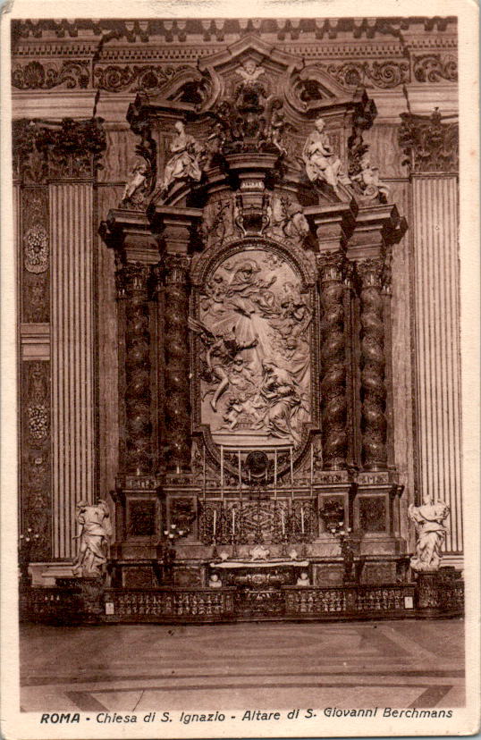 roma, chiesa di s. ignazio, altare di s. giovanni berchmans