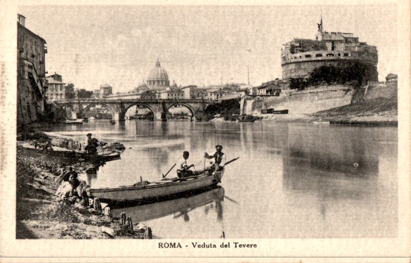 roma, veduta del tevere