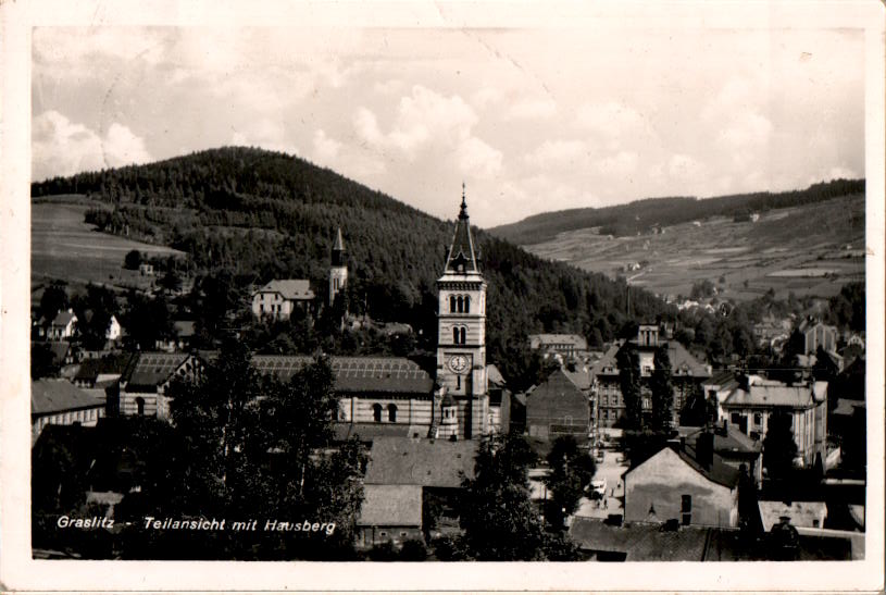 graslitz, teilansicht mit hausberg, 1941