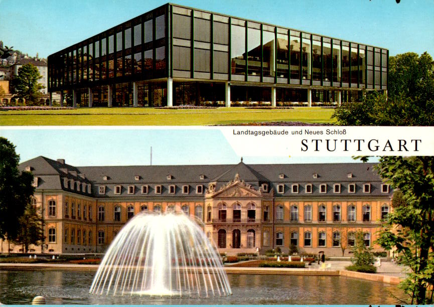 landtagsgebäude und neues schloß stuttgart