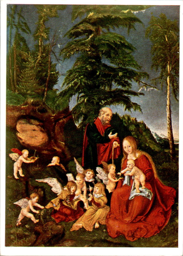 lucas cranach, heilige familie (auf der flucht)