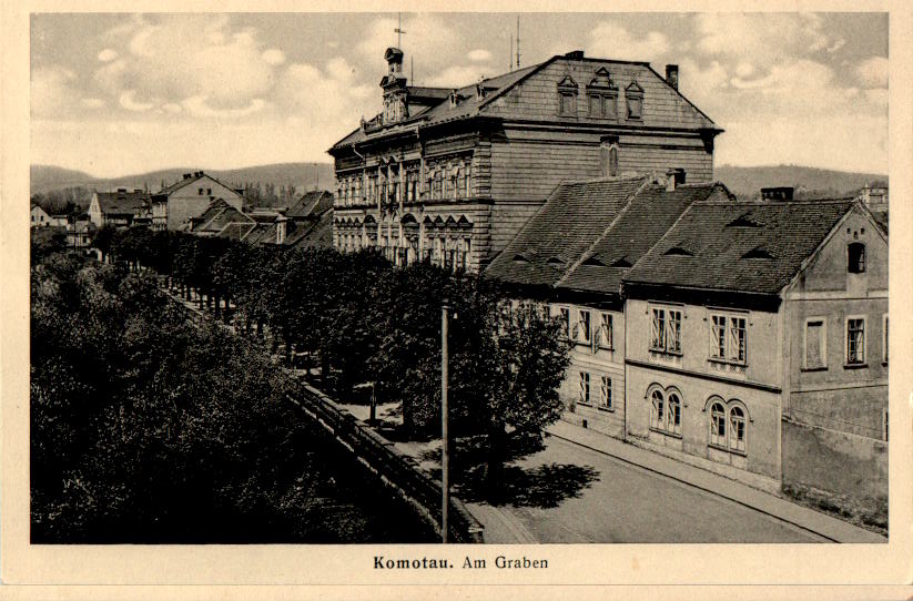 komotau, am graben