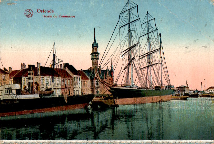 ostende, bassin du commerce, feldpost