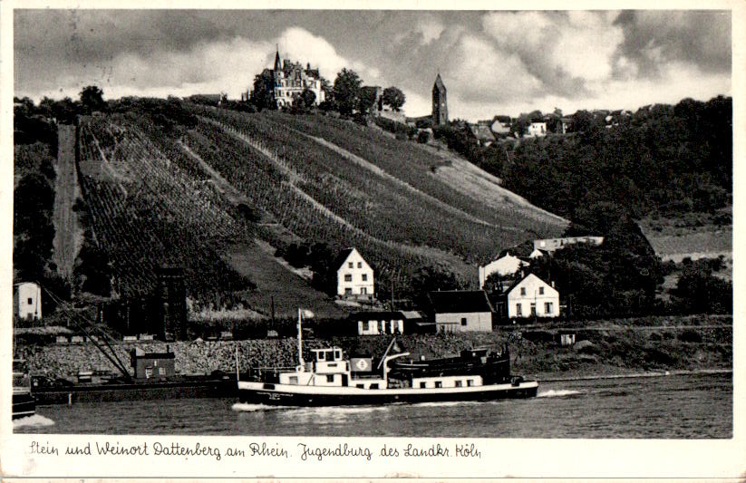 weinort dattenberg am rhein, jugendburg des landkr. köln