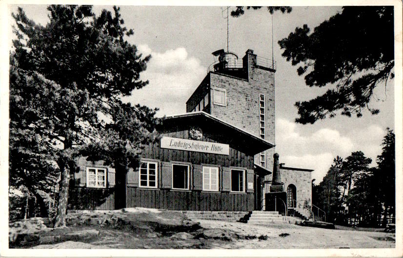 kalmit-hütte mit turm, gemeindewald maikammer